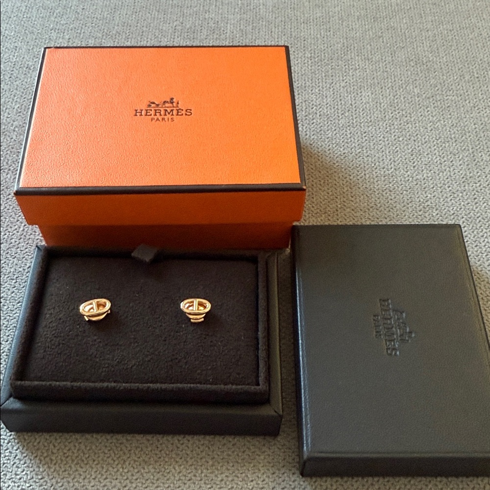 HERMES- Farandole earrings (rose gold)